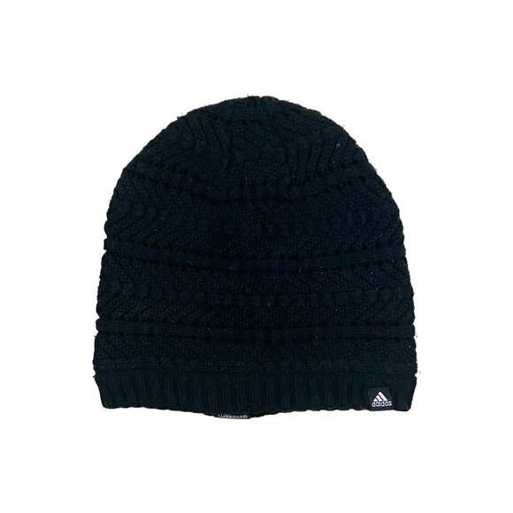 adidas ClimaWarm Black Knit Beanie — Warm Lined Winter Hat - Picture 1 of 10